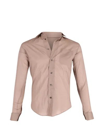 Pre-owned Dior Long-sleeve Button-down Shirt In Neutral