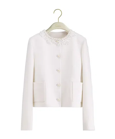 Dior Long Sleeve Casual Jacket In Multi