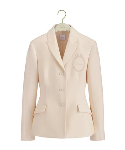 Dior Long Sleeve Casual Jacket In Neutral