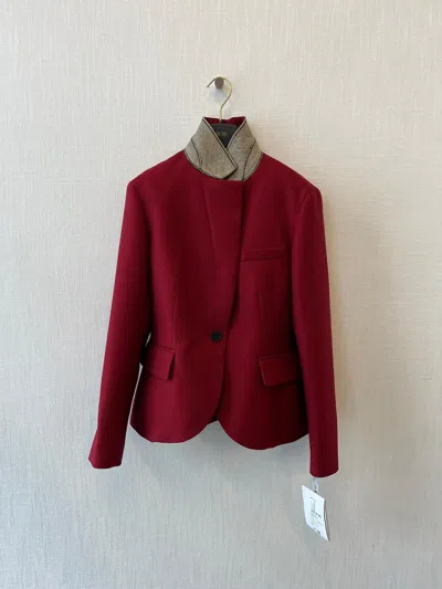 Dior Women Veste Db-grain Poudre In Red