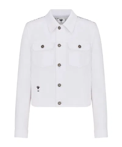 Dior Long Sleeve Casual Jacket In White