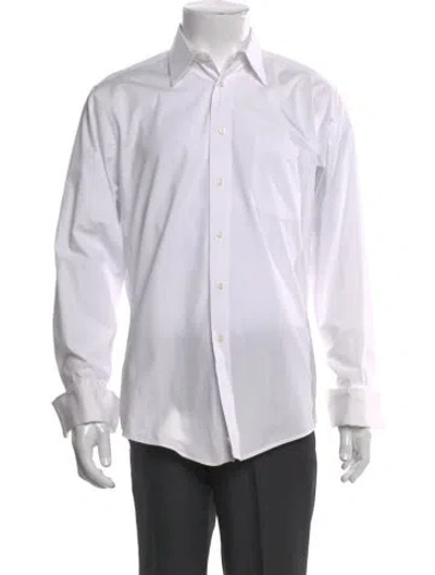 Pre-owned Dior Long Sleeve Dress Shirt In White