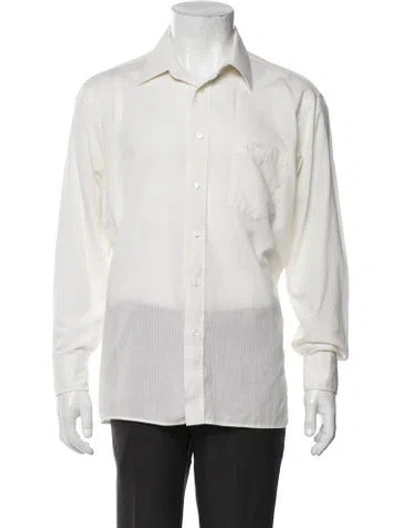 Pre-owned Dior Long Sleeve Dress Shirt In White