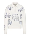 Dior Long Sleeve Embroidery Knitted In White