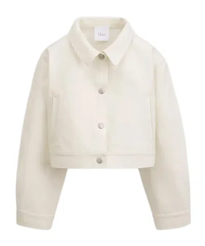 Dior Kids' Long Sleeve Jacket In White