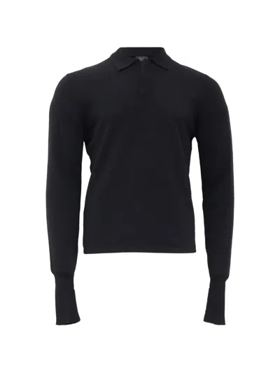 Pre-owned Dior Long-sleeve Polo Shirt In Black