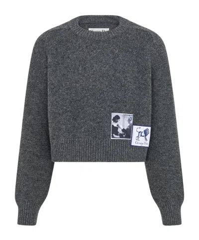 Dior Long Sleeve Sweater In Grey
