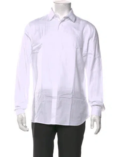 Pre-owned Dior Long Sleeve Tuxedo Shirt In White