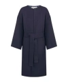 Dior Long-sleeved Belted Coat In Black