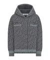 Dior Long-sleeved Cardigan In Gray