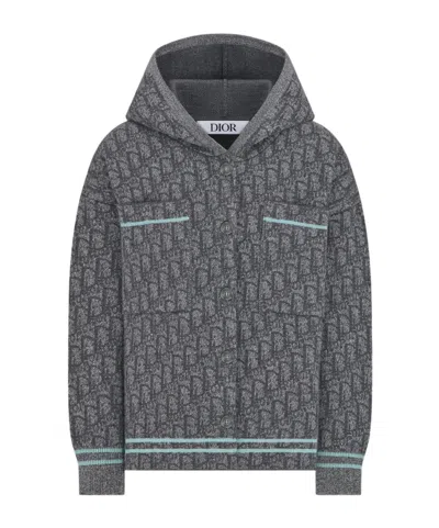 Dior Long-sleeved Cardigan In Gray