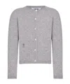 Dior Long-sleeved Cashmere Sweater In Gray
