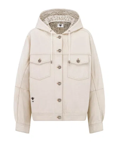 Dior Long-sleeved Casual Jacket In Beige