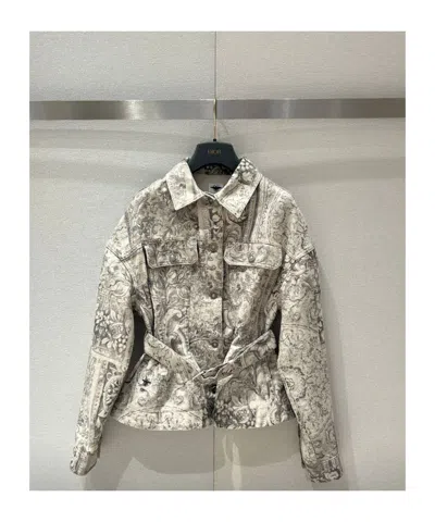 Dior Long-sleeved Casual Jacket In Gray