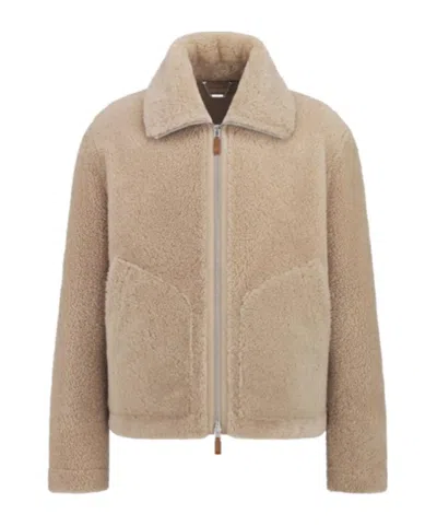 Dior Long-sleeved Casual Jacket In Nude