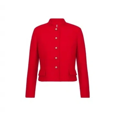 Dior Long-sleeved Casual Jacket In Red