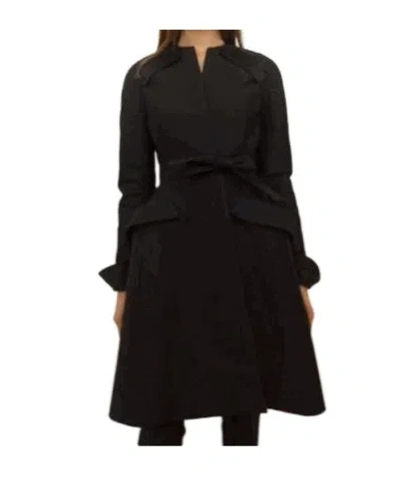 Dior Long-sleeved Coat In Black