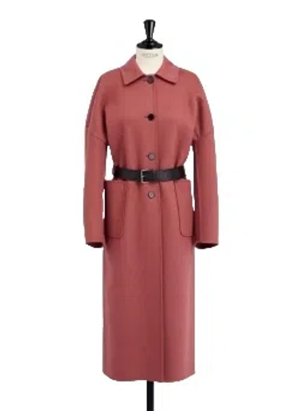 Dior Long-sleeved Coat In Brown