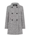 Dior Long-sleeved Coat In Gray