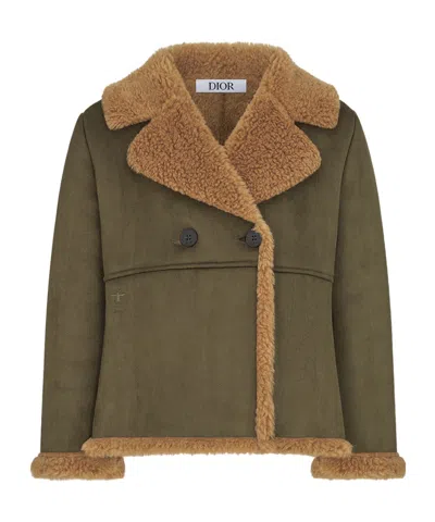 Dior Long-sleeved Cotton Jacket In Brown