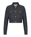 Dior Long-sleeved Denim Coat In Black