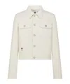 Dior Long-sleeved Denim Jacket In White