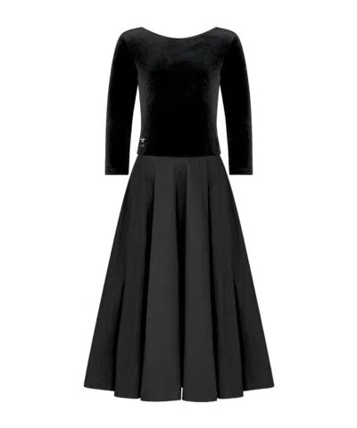 Dior Long-sleeved Dress In Black
