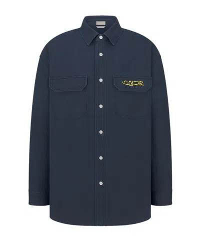 Dior Long-sleeved Jacket And Shirt In Black