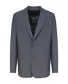 Dior Long Sleeved Lapel Suit Jacket In Gray