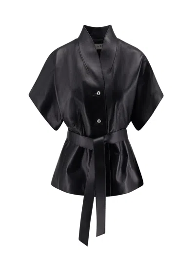 Dior Long-sleeved Leather Jacket