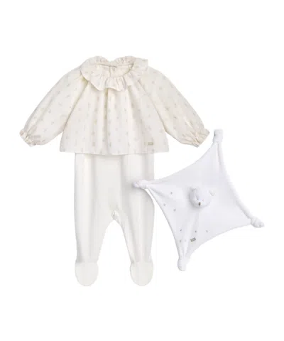 Dior Long-sleeved Pajamas Set In White