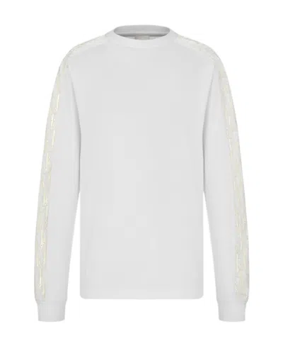 Dior Long-sleeved Round-neck Sweater In White