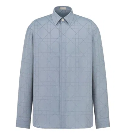 Dior Long-sleeved Shirt In Blue