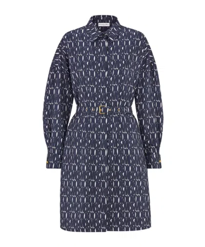 Dior Long-sleeved Shirt Dress In Black