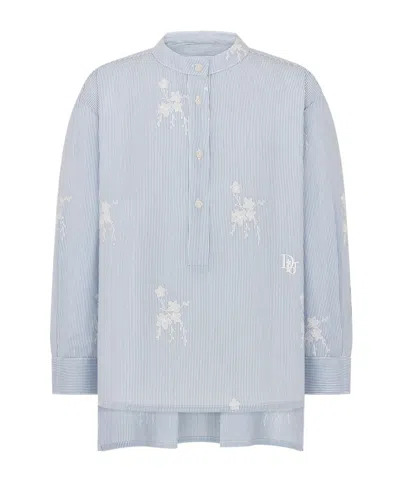 Dior Long-sleeved Shirt In Navy Blue