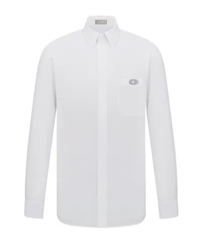 Dior Long-sleeved Shirt In White