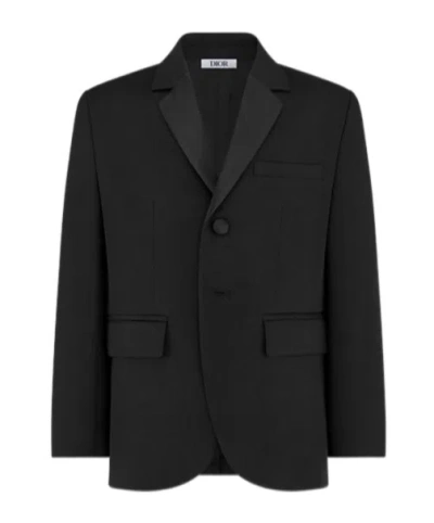Dior Kids' Long-sleeved Suit Jacket In Black
