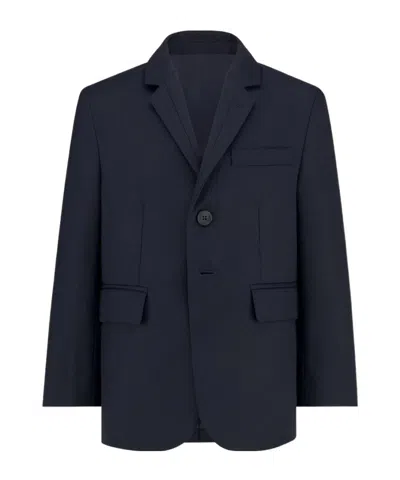 Dior Long-sleeved Suit Jacket In Blue