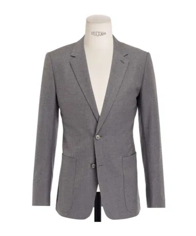 Dior Long-sleeved Suit Jacket In Gray