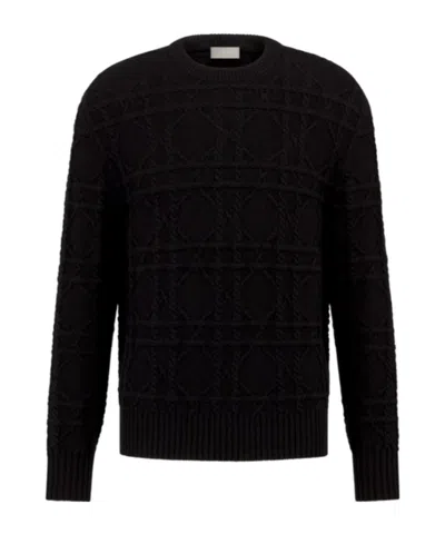 Dior Long-sleeved Sweater In Black