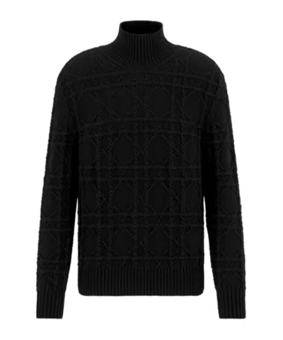 Dior Long-sleeved Sweater In Black
