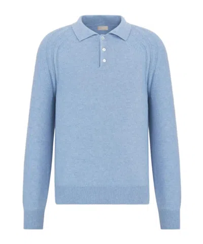 Dior Long-sleeved Sweater In Blue