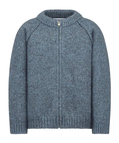 Dior Long-sleeved Sweater In Blue