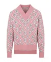Dior Long-sleeved Sweater In Pink