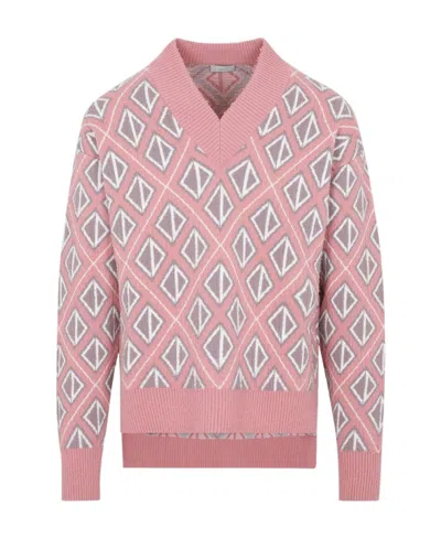 Dior Long-sleeved Sweater In Pink