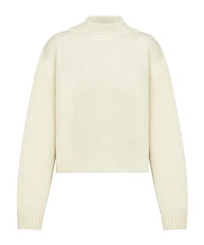 Dior Long-sleeved Sweater In White