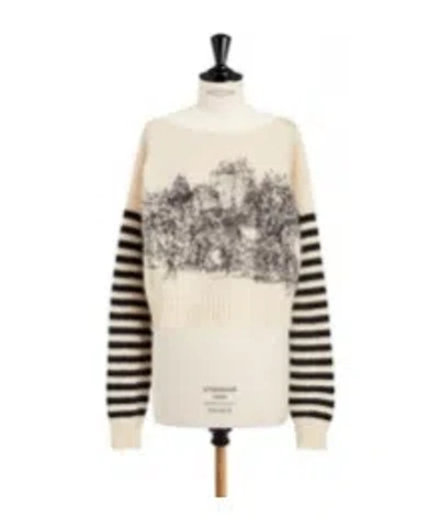 Dior Long-sleeved Sweater In White