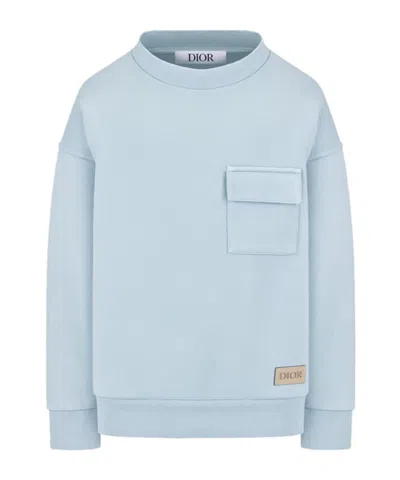 Dior Long-sleeved Sweatshirt In Blue
