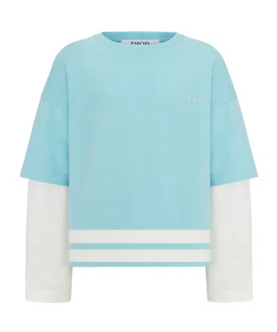 Dior Long-sleeved T-shirt In Blue