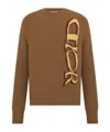 Dior Long-sleeved Wool Sweater In Brown